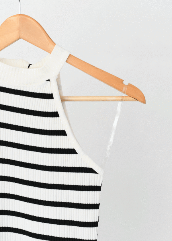 کراپ حلقه ای راه راه یقه دو سانت - Image 2