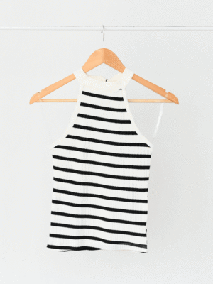 کراپ حلقه ای راه راه یقه دو سانت