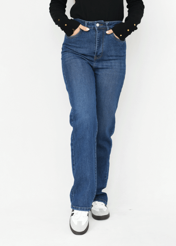 تن-خور-شلوار-جین-راسته-(8) شلوار جین راسته سرمه ای - Image 5