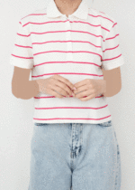 تیشرت راه راه یقه دار - Image 3