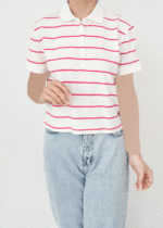 تیشرت راه راه یقه دار - Image 4