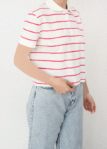 تیشرت راه راه یقه دار - Image 2