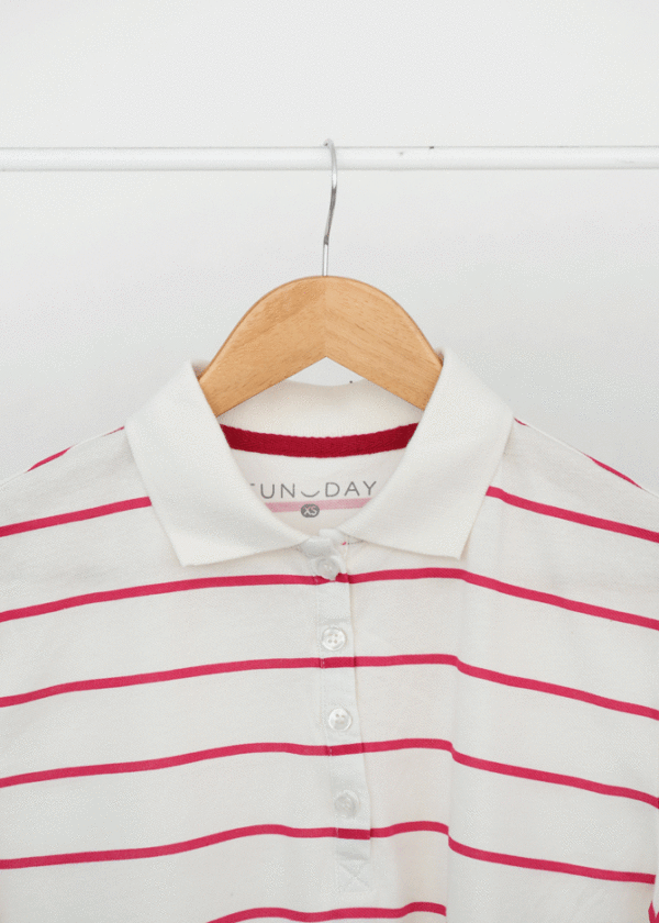 تیشرت راه راه یقه دار - Image 5