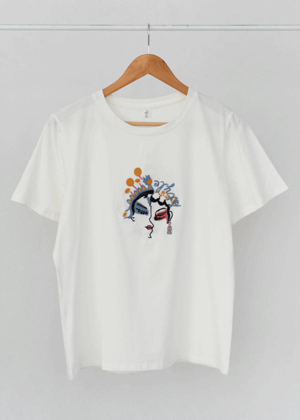 تیشرت گلدوزی چهره - Image 1