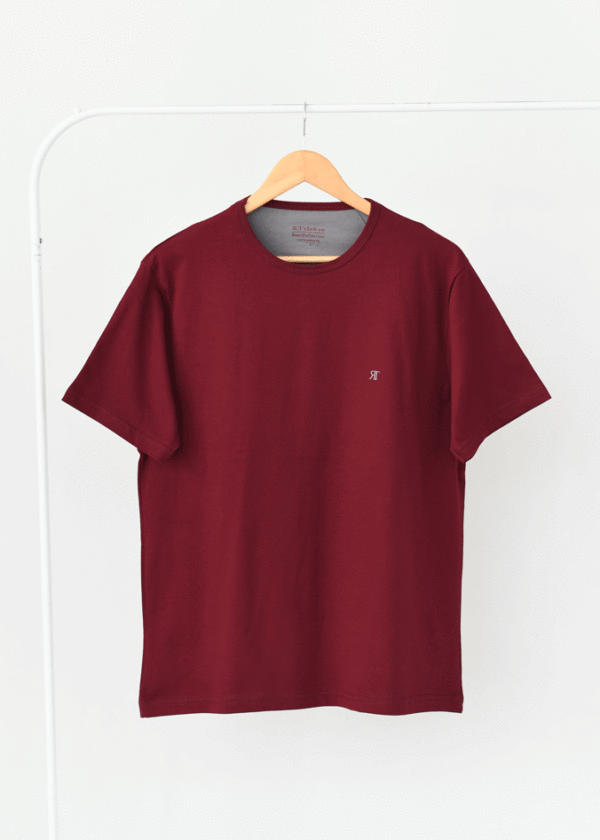 تیشرت مردانه رنگی زرشکی - Image 1