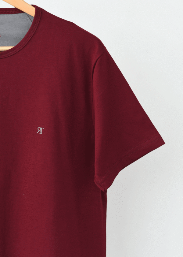 تیشرت مردانه رنگی زرشکی - Image 2