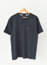 تیشرت مردانه جیب دار جلو دکمه نوک مدادی