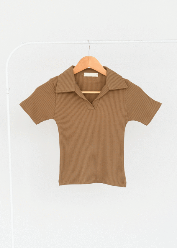 تیشرت-کشی-یقه-دا--(3) تیشرت کبریتی یقه دار رنگی - Image 1