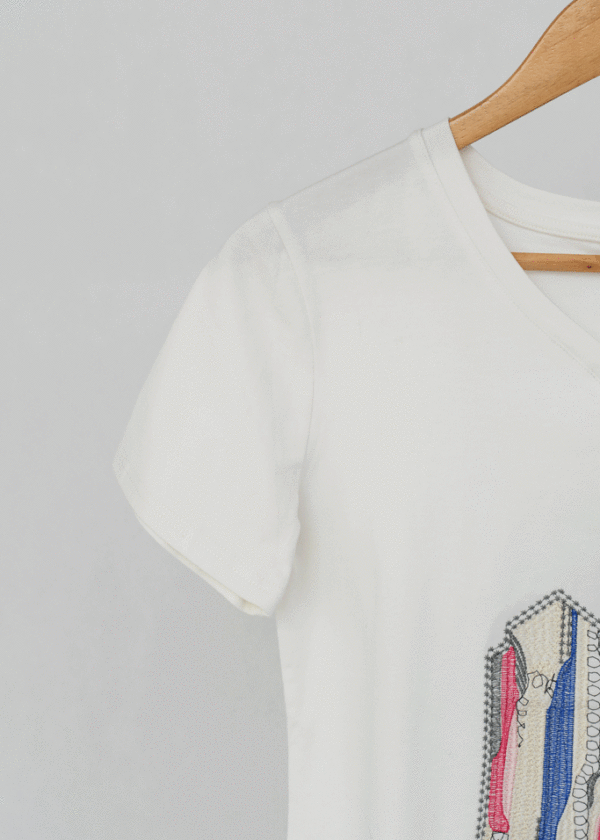 تیشرت یقه هفت گلدوزی - Image 2