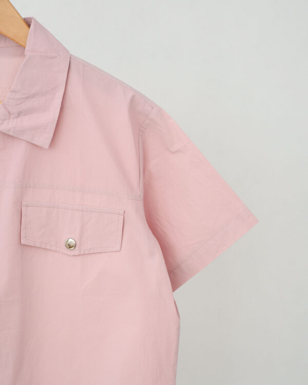 شومیز آستین کوتاه جلو زیپ - Image 7