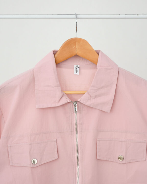 شومیز آستین کوتاه جلو زیپ - Image 6