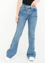 شلوار دمپا آبی متوسط - Image 3