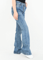 شلوار دمپا آبی متوسط - Image 4