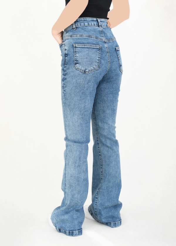 شلوار دمپا آبی متوسط - Image 5