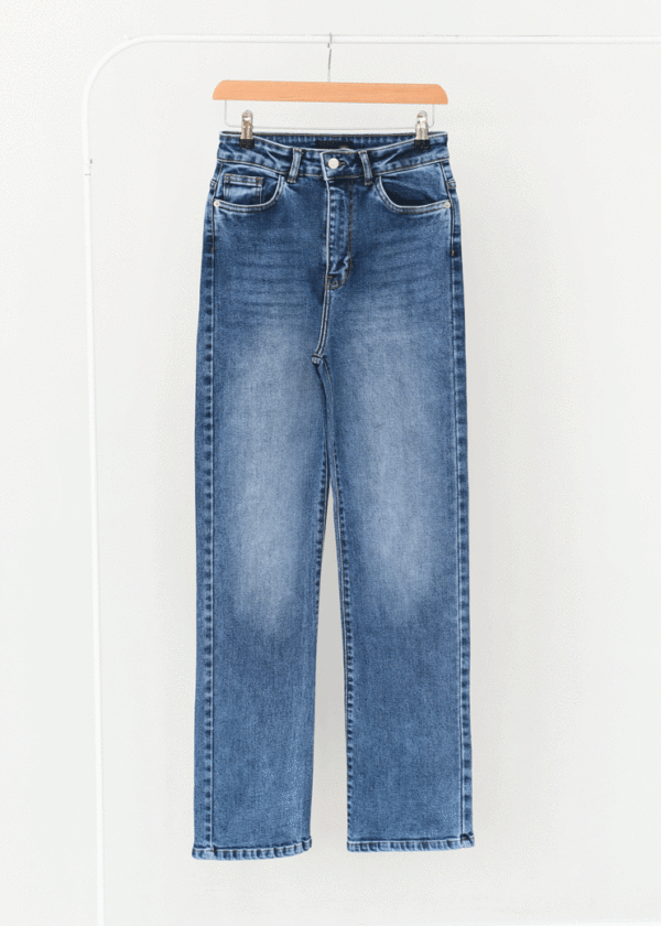 شلوار راسته جین آبی تیره - Image 1