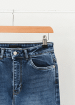 شلوار راسته جین آبی تیره - Image 7