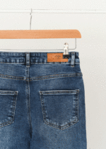 شلوار راسته جین آبی تیره - Image 8