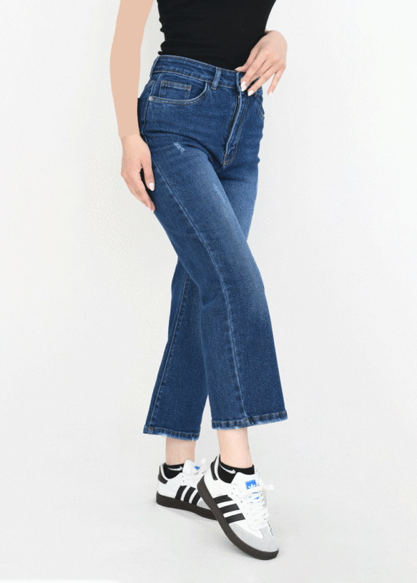 شلوار راسته جین سرمه ای - Image 5