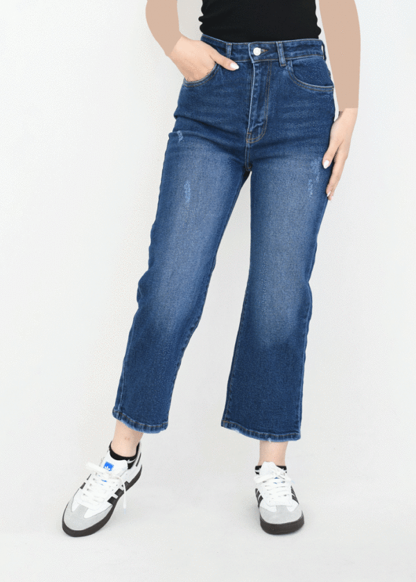 شلوار راسته جین سرمه ای - Image 3