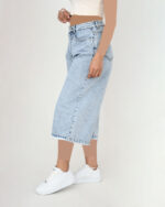 شلوار جین بگ کوتاه آبی روشن - Image 3