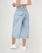 شلوار جین بگ کوتاه آبی روشن - Image 2