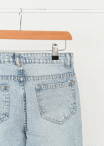 شلوار مام جین یخی پایین زاپدار - Image 6