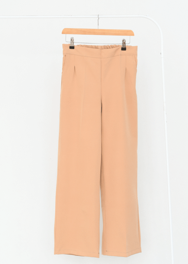 شلوار-پارچه-ایی-کرمی-(2) شلوار نیم بگ نخودی مازراتی - Image 1