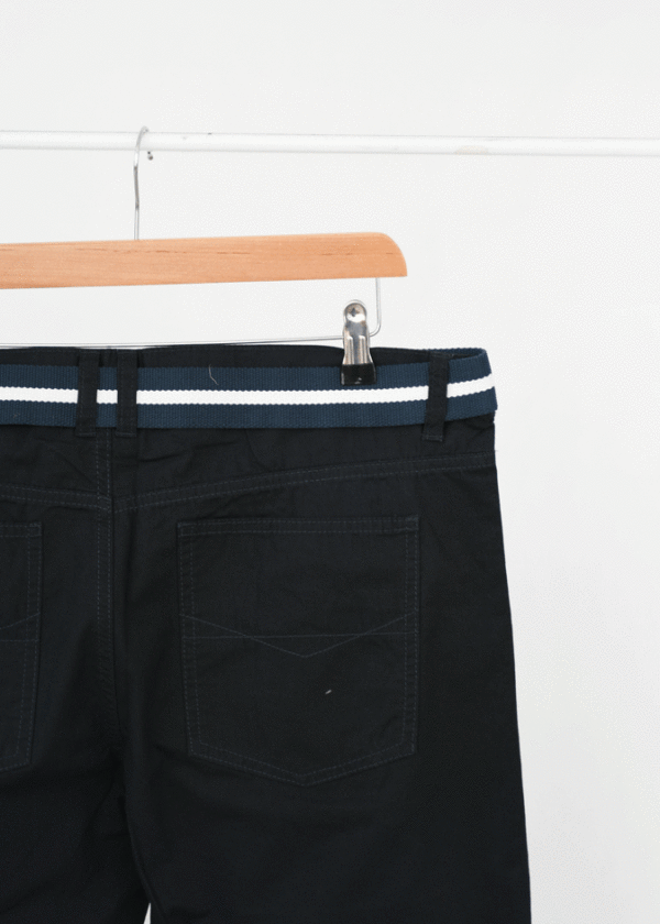 شلوارک کتان مردانه مشکی - Image 2