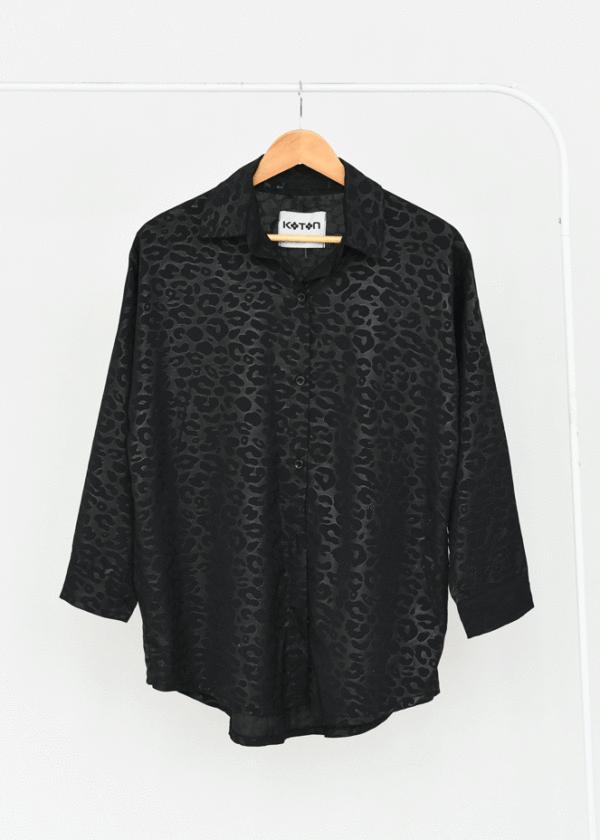 شومیز پلنگی مشکی - Image 1