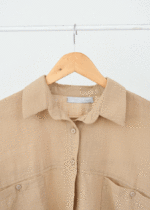 شومیز جلوجیب کرم - Image 4