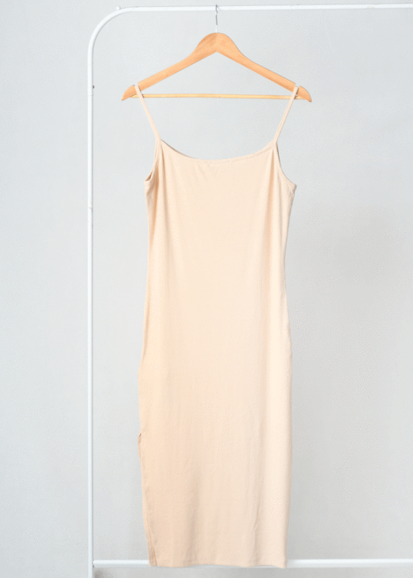 ماکسی-بندی--(2) پیراهن کبریتی بندی کرم - Image 1