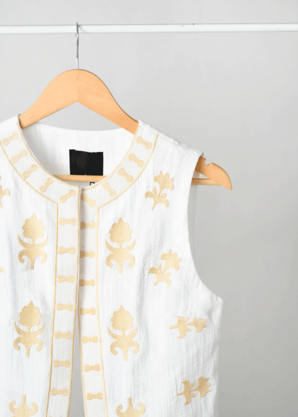 ژیله گلدوزی کرم - Image 2