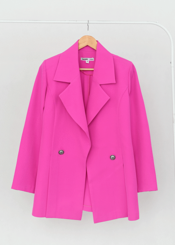 کت بغل چاکدار صورتی - Image 1