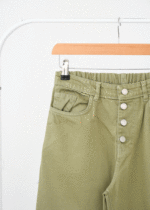 شلوار مام فیت پشت کش سبز - Image 6