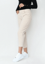 شلوار مام فیت پشت کش کرم - Image 6