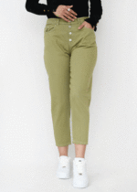 شلوار مام فیت پشت کش سبز - Image 3