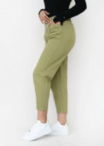 شلوار مام فیت پشت کش سبز - Image 4