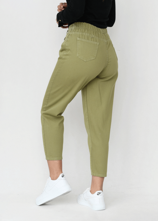 DSC_1205 شلوار مام فیت پشت کش سبز - Image 5