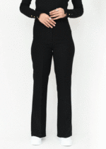 شلوار کرپ دمپا بوت کات مشکی - Image 3