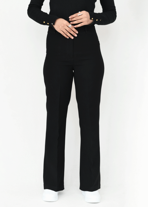 شلوار کرپ دمپا بوت کات مشکی - Image 3