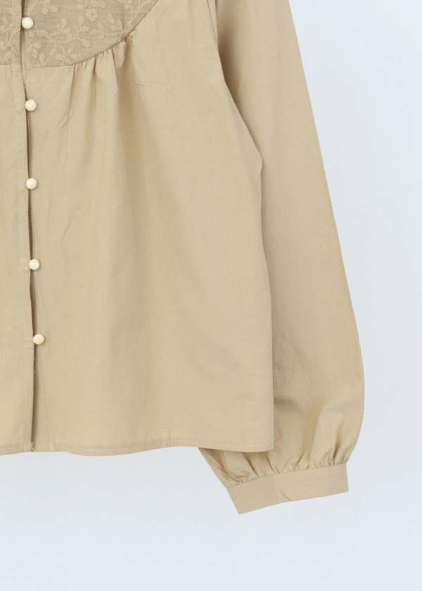 شومیز دور یقه دانتل - Image 4