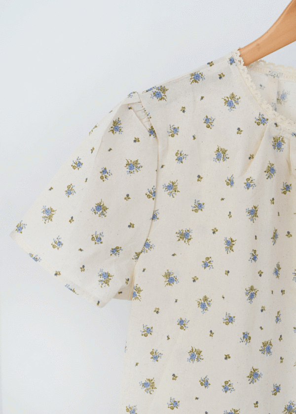 شومیز گل گلی و اسکرانچی - Image 5