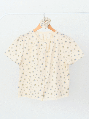 شومیز گل گلی و اسکرانچی