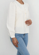 شومیز دور یقه دانتل - Image 8