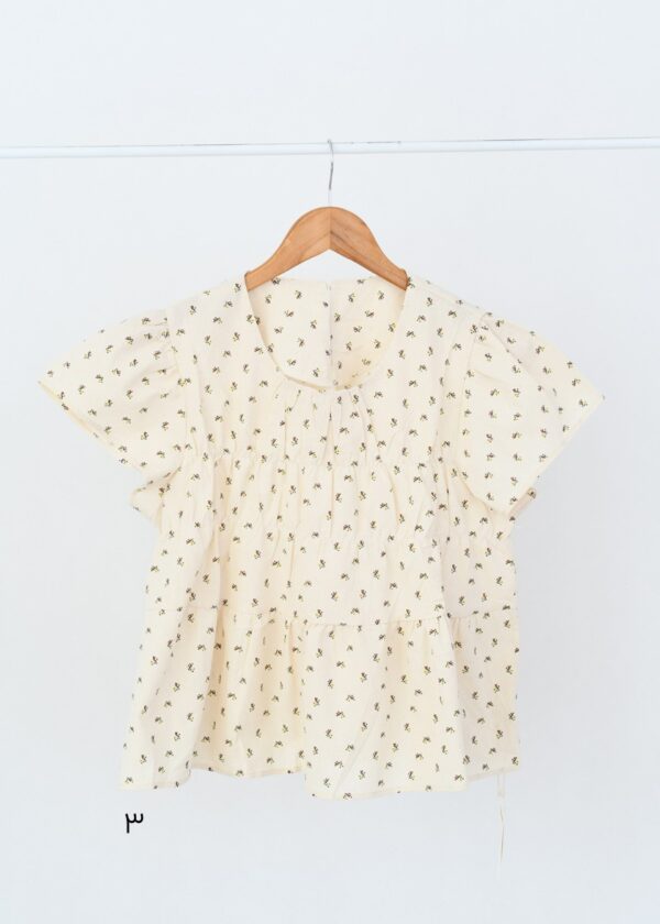 شومیز گل گلی و اسکرانچی - Image 3