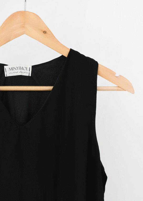 تاپ حریر آستر دار حلقه ای - Image 4