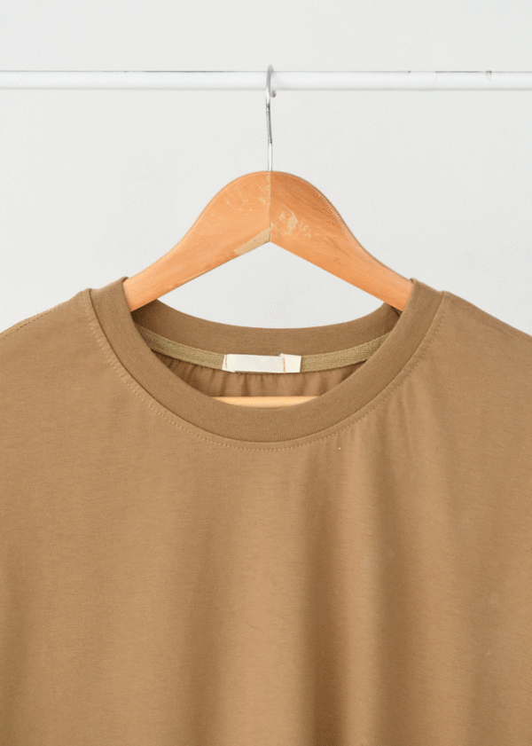 تیشرت مردانه لانگ نسکافه ای - Image 2