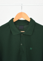 تیشرت جودون یقه دار مردانه یشمی تیره - Image 2