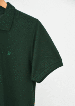 تیشرت جودون یقه دار مردانه یشمی تیره - Image 3