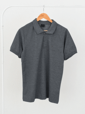 تیشرت جودون یقه دار مردانه طوسی